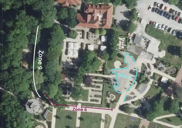 Zone 9 - Standplatz mit Pavillon